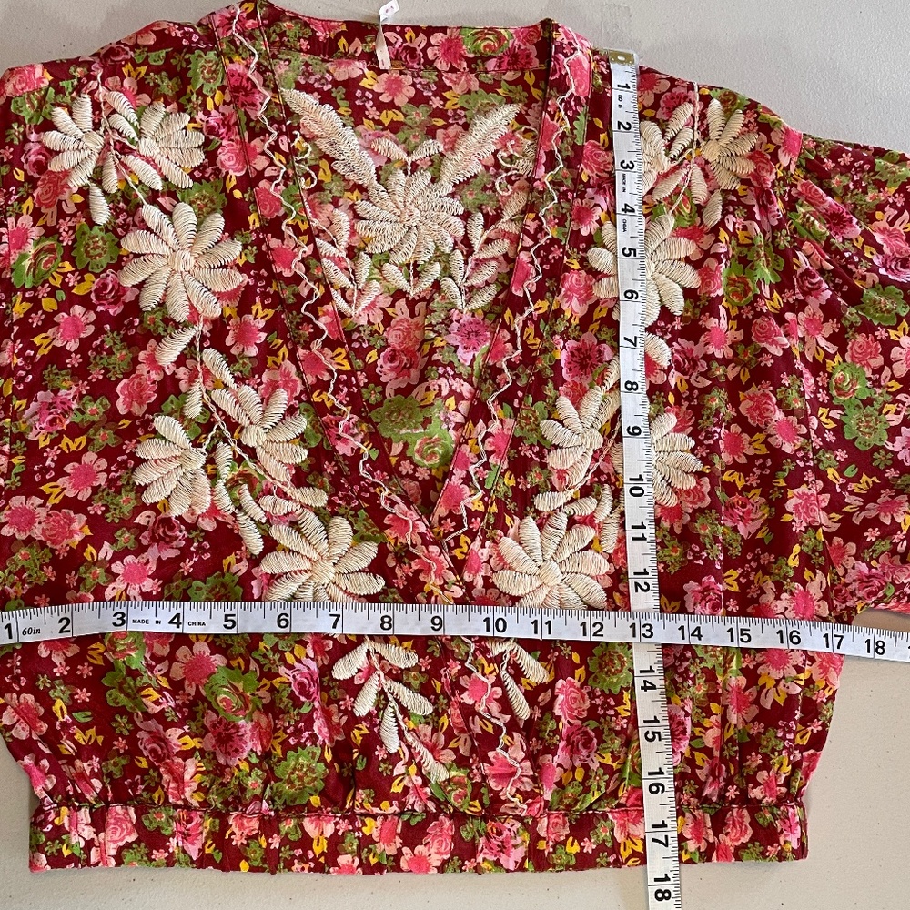 NWOT Free People Nyomi Embroidered Crop Top Size Small - Picture 5 of 7